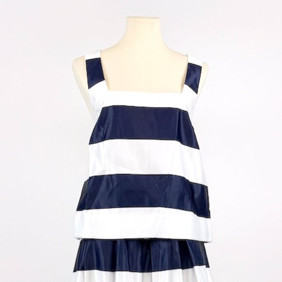 ANTHROPOLOGIE Maeve | Navy Striped Sleeveless Square-Neck Swing Top | NWT - Picture 8 of 13